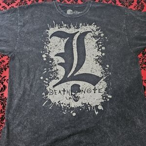 DEATH NOTE L ACID WASH SHIRT XXL